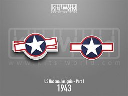 Kitsworld SAV Sticker - US National Insignia - 1943 